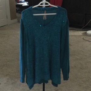 Pennington’s Turquoise Sparkly Sweater